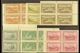 1946-47 Peace Re-conversion "Postage" Set, SG 401/406, FINE MINT/NHM Blocks Of 4 (6 Blocks = 24 Stamps) For More Images, - Altri & Non Classificati