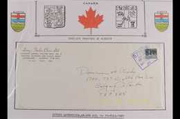 PROVINCE OF ALBERTA POSTAL HISTORY COLLECTION Nicely Written Up In An Album, Includes Mostly 1980's - 1990's Covers (app - Altri & Non Classificati