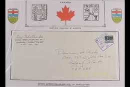 PROVINCE OF ALBERTA POSTAL HISTORY COLLECTION Nicely Written Up In An Album, Includes Mostly 1980's - 1990's Covers (app - Sonstige & Ohne Zuordnung