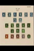 1857-1867 CHALON TYPES. ATTRACTIVE USED COLLECTION With Many Shades Presented On Leaves, Includes 1857 6c Blued Paper (x - Ceylon (...-1947)