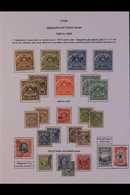 TELEGRAPH STAMPS COLLECTION A Single Album Page & A Stock Card With 40 Mint & Used Stamps Plus A 1886 Santiago Printed T - Cile