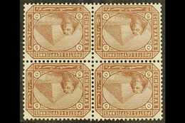 1879 5pa Deep Brown, Watermark Inverted SG 44w, In A Fine Never Hinged Mint Block Of Four. Cat SG £480+ For More Images, - Sonstige & Ohne Zuordnung