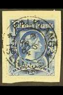 1898 2s6d Deep Blue, SG 41, Very Fine Used On Small Piece, Tied By Full "JA 5 / 04" Cds. For More Images, Please Visit H - Islas Malvinas