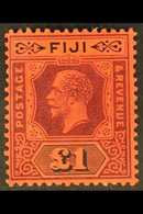 1923 £1 Purple & Black/red, Die II, SG 137a, Very Fine Mint For More Images, Please Visit Http://www.sandafayre.com/item - Fidschi-Inseln (...-1970)