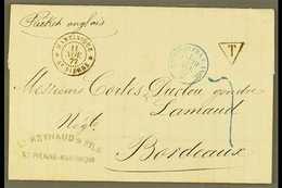 MARTINIQUE POSTAGE DUE 1877 Unfranked Letter From St Pierre To Bordeaux Via The British Packet With Fine Martinique St P - Sonstige & Ohne Zuordnung
