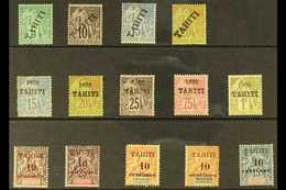 TAHITI 1893-1903 Fine Mint All Different Collection. With 1893 Diagonal Overprint 5c To 20c (the 10c & 20c No Gum); "189 - Sonstige & Ohne Zuordnung