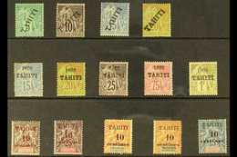 TAHITI 1893-1903 Fine Mint All Different Collection. With 1893 Diagonal Overprint 5c To 20c (the 10c & 20c No Gum); "189 - Other & Unclassified