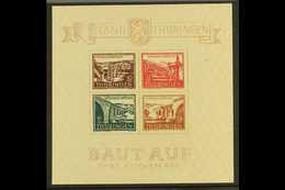 SOVIET ZONE (THURINGEN) 1946 (30 March) Rebuilding Miniature Sheet, Economy Gum On Type Y Paper, Mi Block 4 B Y I, Never - Autres & Non Classés