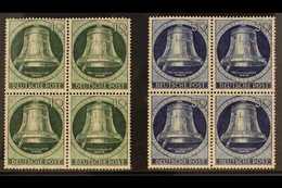 1951 MINT / NHM BLOCKS OF 4 10pf Green & 30pf Blue "Freedom Bells", Mi B76 & B78, (May Day Issues), Lower Stamps In Each - Altri & Non Classificati