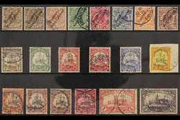 GERMAN NEW GUINEA 1897-1908 USED COLLECTION Presented On A Stock Card That Includes 1897-1899 "Deutsch-Neu-Guinea" Overp - Other & Unclassified