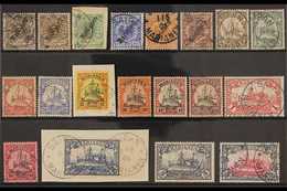 MARIANAS ISLANDS 1900-1901 FINE USED COLLECTION Presented On A Stock Card That Includes 1900 "Marianen" Overprinted 3pf  - Autres & Non Classés