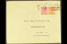 1929 COVER WITH LISTED VARIETY 1929 (Sept 29) Commercial Cover To Vienna Bearing 1924 10pf Red Air With SQUARE CHUNK OUT - Autres & Non Classés