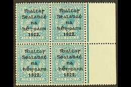 1922 THOM 10d Turquoise Blue, SG 42, Nhm Marginal Block Of Four.  For More Images, Please Visit Http://www.sandafayre.co - Otros & Sin Clasificación