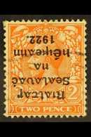 1922 THOM 2d Orange Die I, Overprint Inverted (Hib. T16a), With Neat Part Machine Cancel. For More Images, Please Visit  - Autres & Non Classés