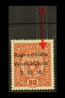 VENEZIA GIULIA 1918 80h Red Brown Overprinted, Variety 'Italla', Sass 13m, Very Fine Mint. Cat €180 (£150) For More Imag - Non Classificati