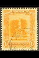 1919-21 RARE WATERMARK VARIETY. 1919-21 1s Orange-yellow & Red-orange "C" OF "CA" MISSING FROM WATERMARK Variety, SG 85b - Giamaica (...-1961)