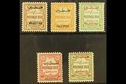 OCCUPATION OF PALESTINE 1948 Postage Due Set, Perf 12, Complete, SG PD25/9, Very Fine And Fresh Mint. (5 Stamps) For Mor - Jordan