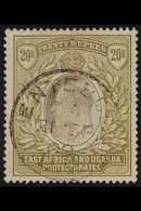 1904-07 20r Grey And Stone, Wmk Mult Crown CA, SG 32, Very Fine Used By Entebe 21 SP 09 Cds. For More Images, Please Vis - Vide