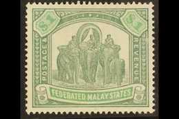 FEDERATED STATES $1 Green And Pale Green, Wmk CC, "Elephants", SG 23, Very Fine Mint. For More Images, Please Visit Http - Otros & Sin Clasificación