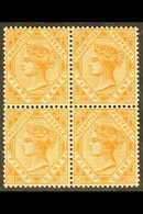 1883 50c Orange, Wmk CA, SG 111, Superb Mint Block Of 4 (2 Nhm). For More Images, Please Visit Http://www.sandafayre.com - Mauritius (...-1967)