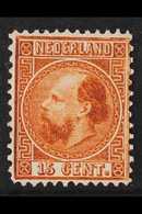 1867-69 15c Chestnut William III, Die I, Perf 12, SG 13, Fine Unused Without Gum, Cat £1200. For More Images, Please Vis - Otros & Sin Clasificación