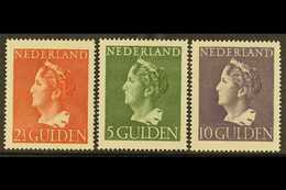 1946 Queen Wilhelmina 2½g, 5g And 10g (NVPH 347/49, SG 617/19), Very Fine Never Hinged Mint. (3 Stamps) For More Images, - Other & Unclassified