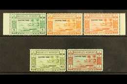 FRENCH POSTAGE DUES 1938 Overprints Complete Set, SG FD65/69, Very Fine Mint, Fresh. (5 Stamps) For More Images, Please  - Otros & Sin Clasificación