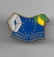 PINS  AUTO RENAULT AUTOMOBILE LOGO MENTON CITRONET DRAPEAU EUROPE / Base Dorée / 33NAT - Renault