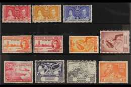 1937-1949 COMPLETE FINE MINT COLLECTION On Stock Cards, Includes 1938-52 Set, 1948 Wedding Set Etc. Fresh. (32 Stamps) F - Rodesia Del Norte (...-1963)