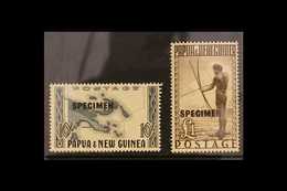 1952 10s Blue-black And £1 Deep Brown Overprinted "SPECIMEN", SG 14s/15s, For More Images, Please Visit Http://www.sanda - Papua Nuova Guinea