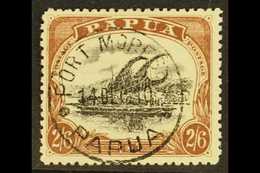 1910 2s 6d Black And Brown, Large Papua, Wmk Upright, P 12½, Type B, SG 82, Very Fine Used With Neat Cds. For More Image - Papúa Nueva Guinea