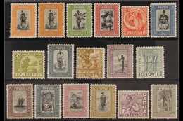 1932-40 Complete Pictorial Definitive Set Including Both ½d Shades, SG 130/145, Mint With Lovely Fresh Colours. (17 Stam - Papua Nuova Guinea