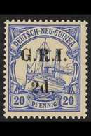 1914-15 German New Guinea Surcharged 2d On 20pf Ultramarine, SG 19, Never Hinged Mint. For More Images, Please Visit Htt - Papua New Guinea
