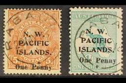 NWPI 1918 Surcharges Complete Set, SG 100/01, Used With "Rabaul" Cds Cancels, Fresh. For More Images, Please Visit Http: - Papua-Neuguinea