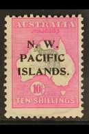 NWPI 1918-22 10s Grey & Bright Pink Roo Watermark W6 Overprint, SG 117, Fine Used With Light Oval Radio Station Cancels, - Papua New Guinea