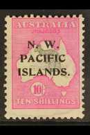 NWPI 1918-22 10s Grey & Bright Pink Roo Watermark W6 Overprint, SG 117, Fine Used With Light Oval Radio Station Cancels, - Papua-Neuguinea