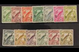 OFFICIALS 1932 "OS" Overprint Set Complete, SG O42/54, Very Fine Mint. (13 Stamps) For More Images, Please Visit Http:// - Papua New Guinea