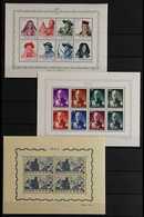 1940-1947 MINIATURE SHEETS NEVER HINGED MINT GROUP Of All Different Mini-sheets On Stock Pages, Includes 1940 Centenarie - Andere & Zonder Classificatie