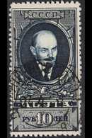 1925-26 10r Blue-black Lenin Perf 12½ (Michel 297 A X, SG 455a), Fine Cds Used, Fresh & Scarce. For More Images, Please  - Other & Unclassified