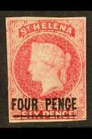 1863 4d Carmine, SG 5, Very Fresh Mint With Four Margins And Large Part Original Gum. For More Images, Please Visit Http - Isla Sta Helena