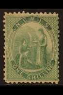 1862 1s Green, SG 4, Fresh Unused Without Gum. For More Images, Please Visit Http://www.sandafayre.com/itemdetails.aspx? - San Cristóbal Y Nieves - Anguilla (...-1980)