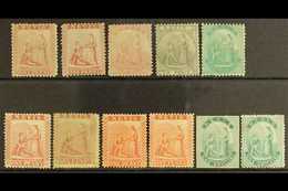 1862-76 CLASSIC ISSUES. An Attractive Mint & Unused Range On A Stock Card. Includes 1862 Perf 13 Unused 1d (x2), 4d, 6d  - San Cristóbal Y Nieves - Anguilla (...-1980)