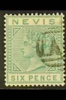 1883 6d Green, SG 32, Very Fine With Part AO9 Cancel Leaving Much Of The Portrait Clear.  For More Images, Please Visit  - St.Cristopher-Nevis & Anguilla (...-1980)