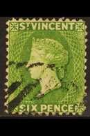 1883-84 6d Bright Green, SG 44, Fine Used, Full Perfs, Fresh. For More Images, Please Visit Http://www.sandafayre.com/it - St.Vincent (...-1979)