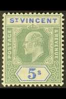 1902 5s Green & Blue, SG 84, Very Fine Mint For More Images, Please Visit Http://www.sandafayre.com/itemdetails.aspx?s=6 - St.Vincent (...-1979)