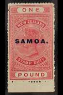 1914 - 24 £1 Rose Carmine, Perf 14½x14, SG 132, Very Fine Never Hinged Mint. For More Images, Please Visit Http://www.sa - Samoa