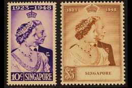 1948 Royal Silver Wedding Set Complete, SG 31/32, Never Hinged Mint (2 Stamps) For More Images, Please Visit Http://www. - Singapur (...-1959)