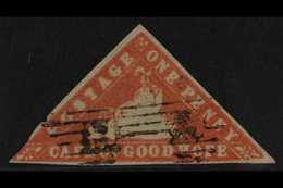 CAPE OF GOOD HOPE 1861 1d Vermilion 'wood-block', SG 13, Used With Crisp Cancel Leaving Much Of 'Hope' Clear, Well-balan - Unclassified