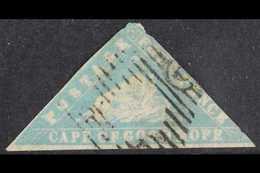 CAPE OF GOOD HOPE 1861 4d Pale Milky Blue 'wood-block', SG 14, Used With Neat Cancel, Small / Touching Margins, Cat £225 - Ohne Zuordnung