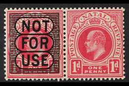 NATAL 1904 1d Rose Carmine, Pair, One Overprinted "Not For Use", SG 147/147a, Very Fine Mint. For More Images, Please Vi - Non Classificati